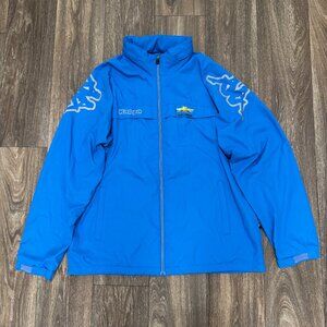 VTG Kappa Track Jacket Men's XL Blue Chevrolet Windbreaker Hidden Hood Y2K 00s
